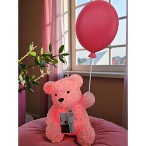 ❤CRACKER BARREL 27" VALENTINE'S DAY ROSE TEDDY BEAR W/ BALLOON LIGHTED BLOW MOLD